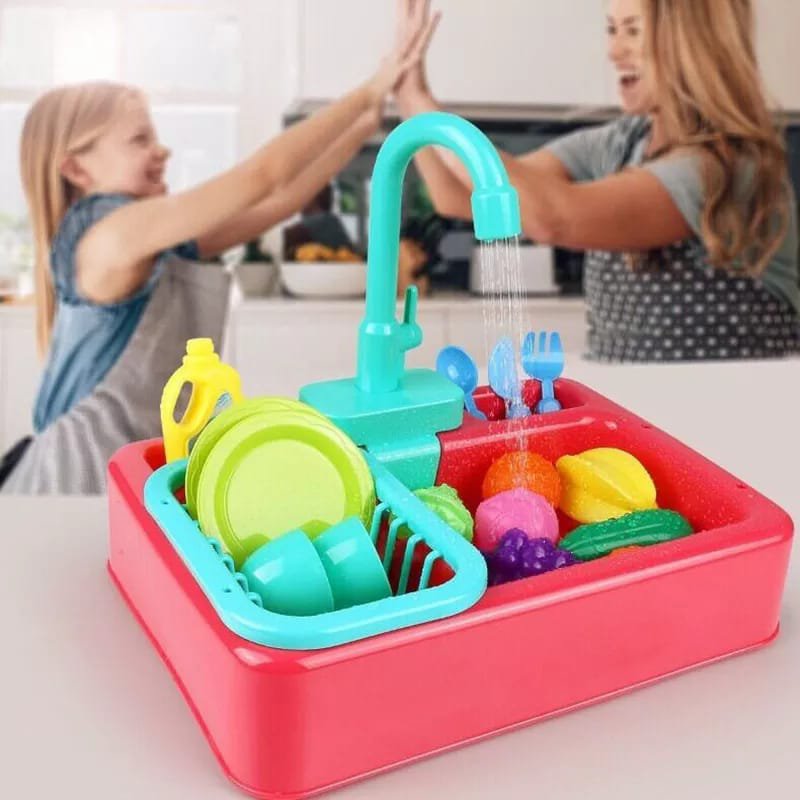 Kitchen Sink Play Set With Running Water