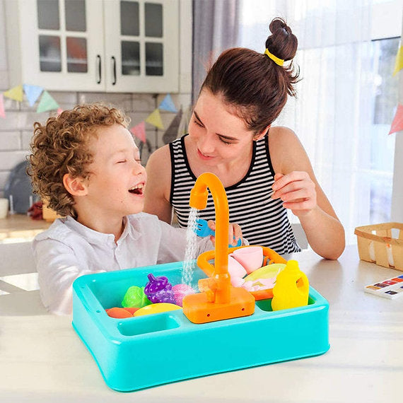 Kitchen Sink Play Set With Running Water