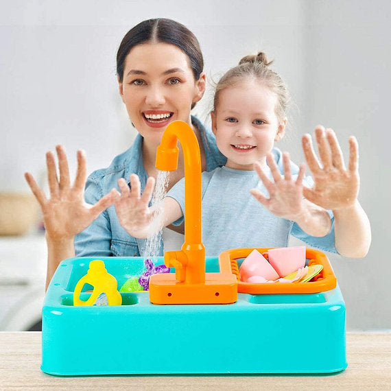 Kitchen Sink Play Set With Running Water