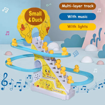 Automatic Stair-Slide Funny Duck Toy Set For Kids